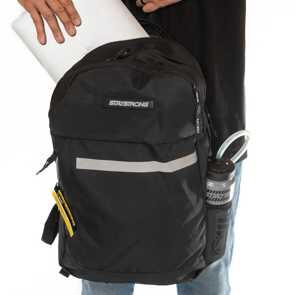 Stay Strong V2 Word Backpack - Black - Image 3